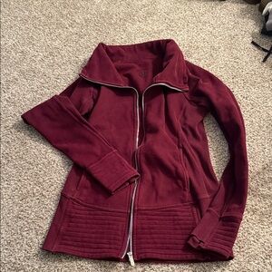 Lululemon Athletica Maroon Zip-Up Hoodie